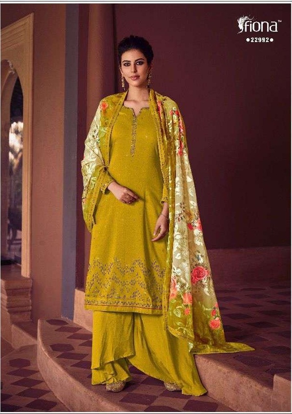 Fiona Harmony Soft Silk With Embroidery Work Salwar Suits Catalog
