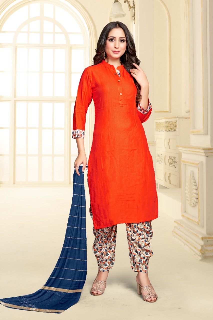Tunic House Patiyala Rani-3 Kurti With Printed Patiyala & Dupatta Catalog