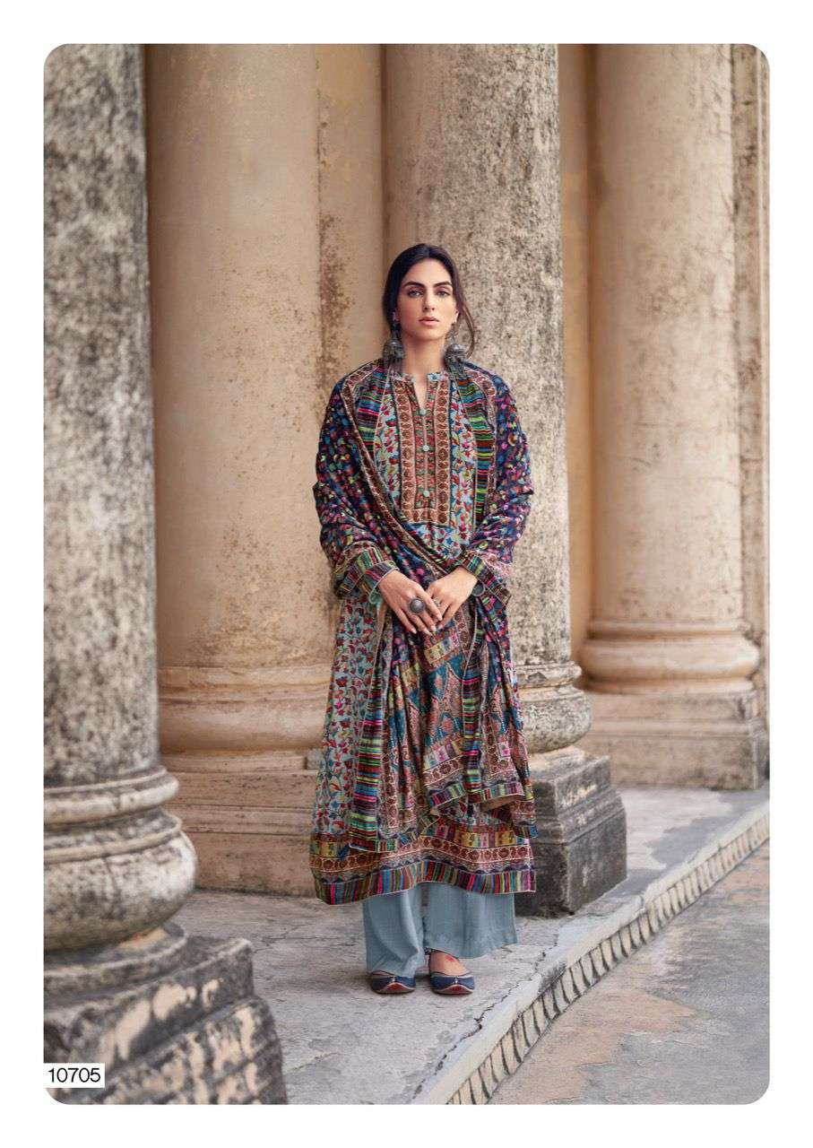 Cotton Grey Digital Print Designer Salwar Suit -
