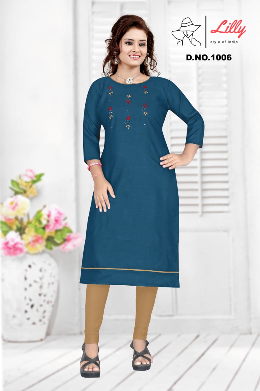 Lilly Keerthi Fancy Cotton Kurti Catalog  Buy Wholesale Kurtis In Surat