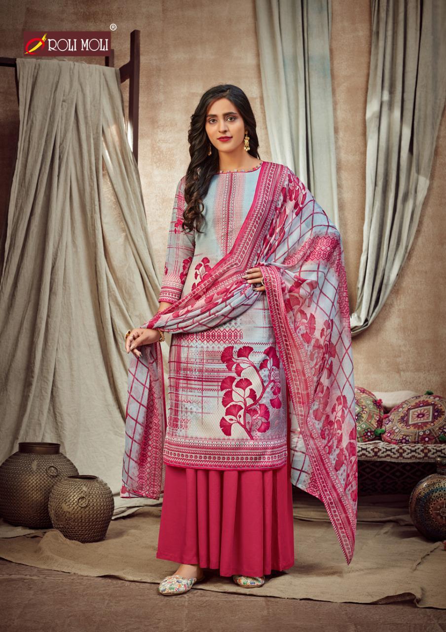 Roli Moli Mallika Designer Karachi Printed Dress Material Catalog