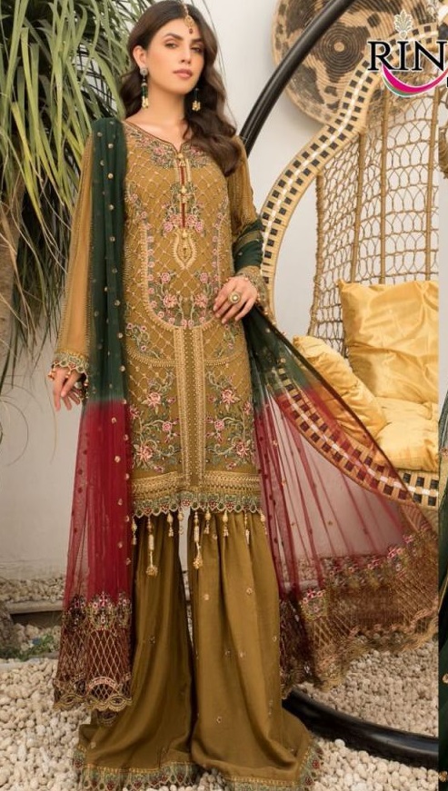 Rinaz Navrang Vol 1 Georgette Wear Pakistani Salwar Suits Catalog