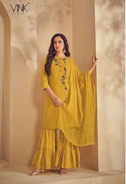 Vink Violin Vol 2 Silk Kurtis With Bottom And Dupatta Catalog