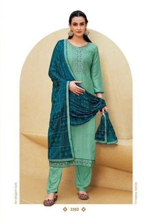 Kalarang Barkha Parampara Silk All Over With Embroidery Dress Material Catalog