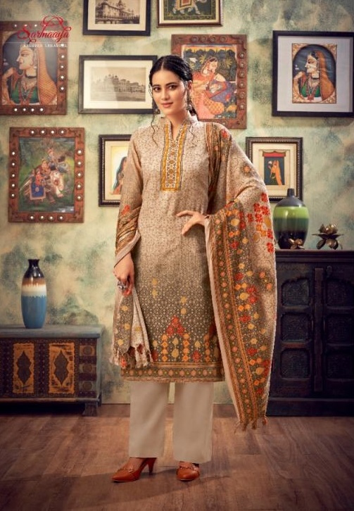 Sarmaaya Noori Premium Print Pashmina Dress Material