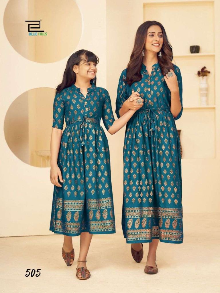 Blue Hills Like Mom Like Daughter Vol 5 Mother daughter Combo Rayon Kurtis Catalog