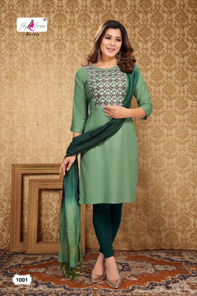 Fly Free Sonakshi Fancy Kurti With Dupatta Catalog