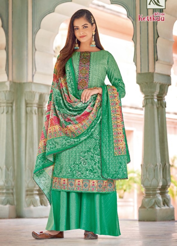 Alok Ketikaa Pure Wool Pashmina Dress Material