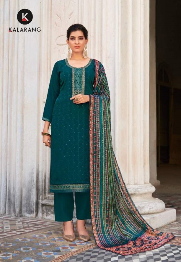 Kalarang Goldi Festive Wear Designer Dress Material