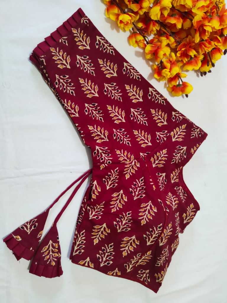 Ajrak Print Designer Low Rate Blouse Collection