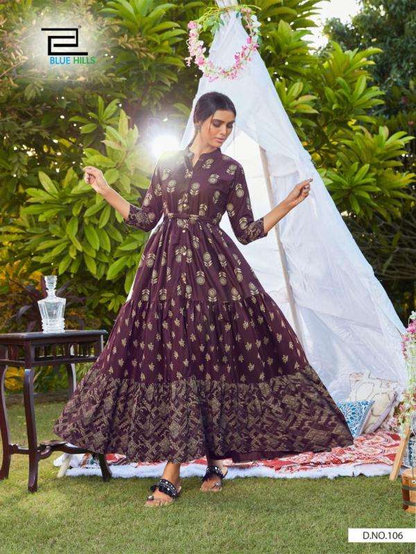 Blue Hills Florencia Designer Cotton Long Kurti Catalog