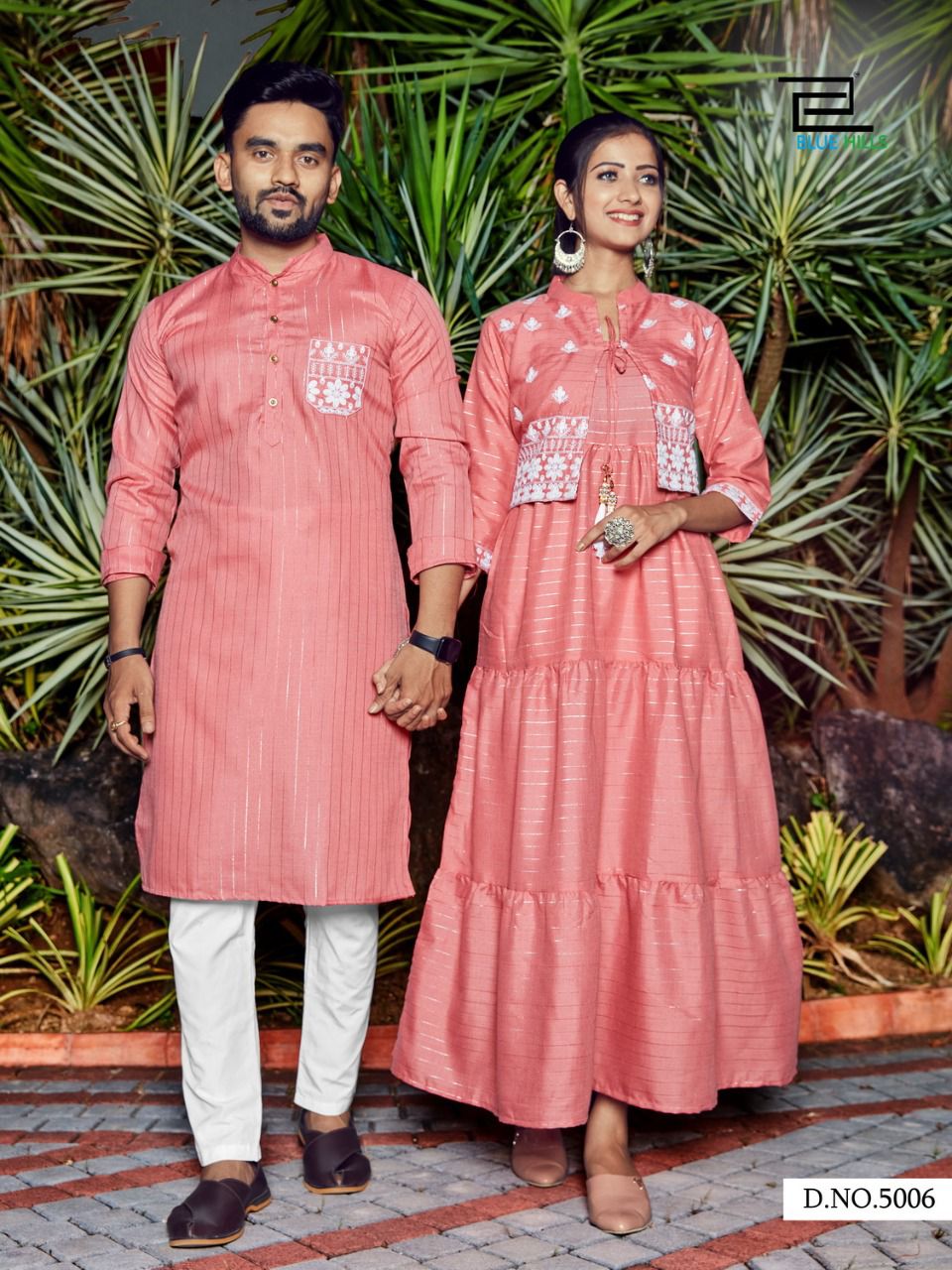 Blue Hills Love Birds Vol 5 Party-wear  Couple Combo Kurtis  With Kurta Catalog