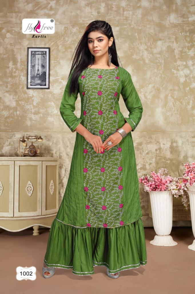 Fly Free Nexa Designation Fancy Kurtis With Sharara Catalog