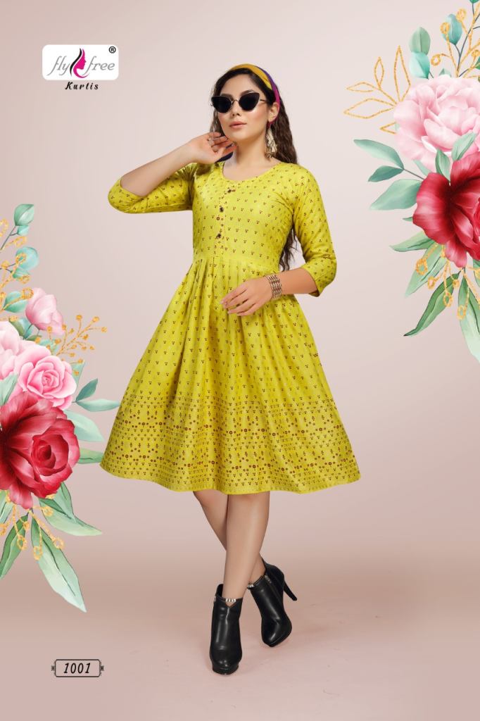 Fly Free Polar Anarkali Kurtis Catalog