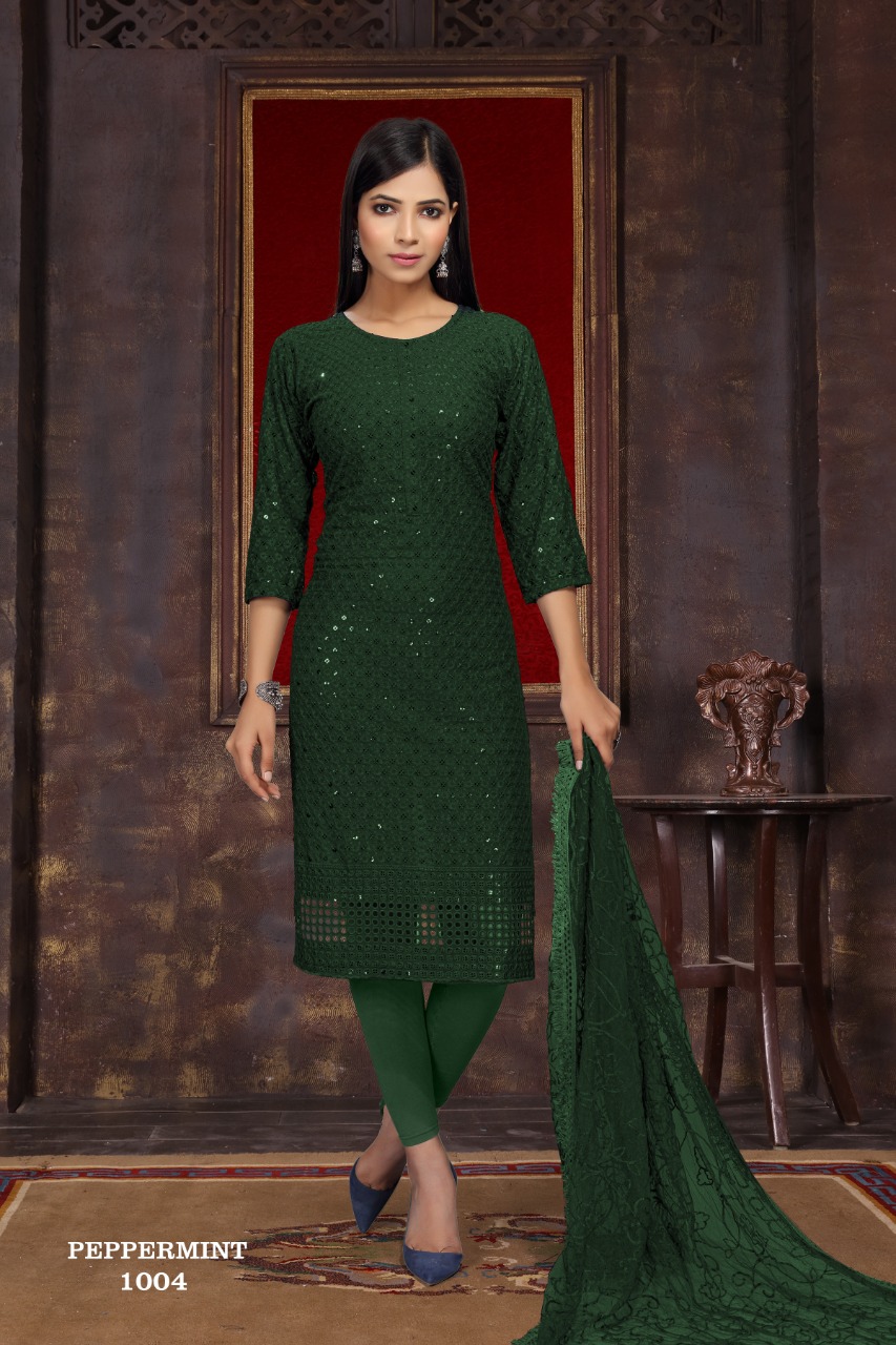 Premnath Peppermint Ethnic Wear Kurti With Dupatta Shop Collection