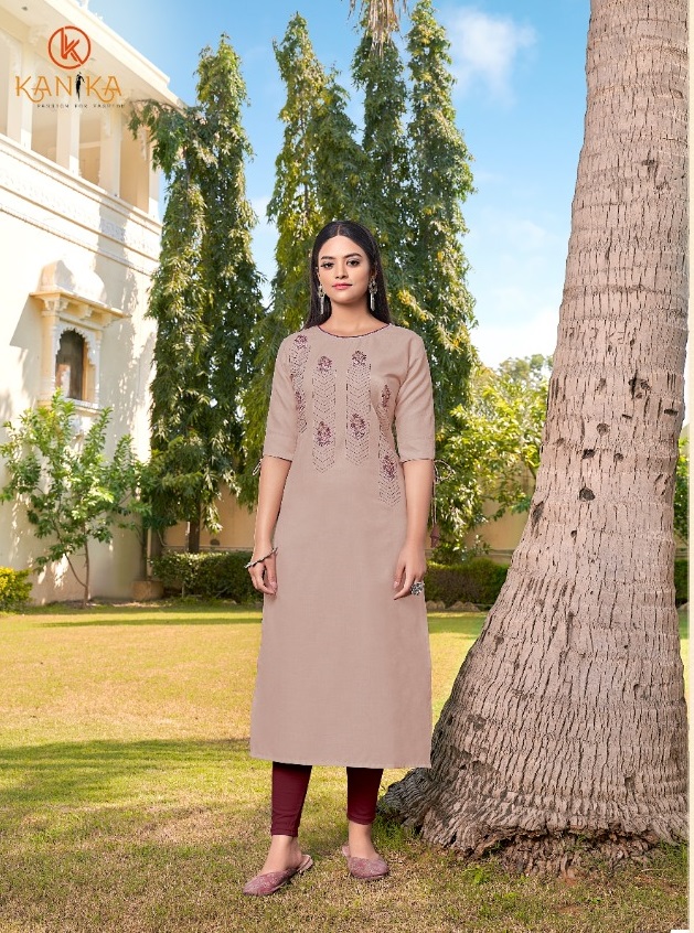 Kanika Aditi  Vol 11 Beautiful Silk Embroidery Casual Wear Kurti Wholesale