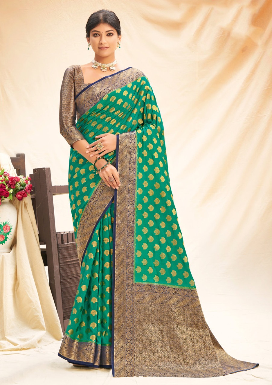 Green Silk  Handloom Designer Latest Saree Collection