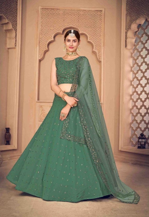 Pista Green Lehenga |buy Designer Lehengas For Women  Collection
