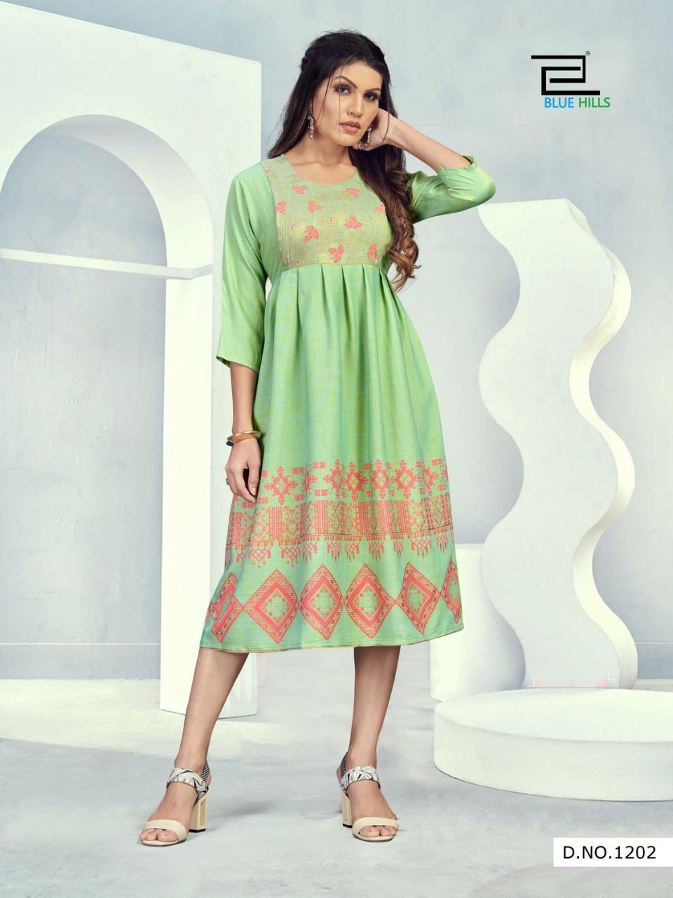 Maternity/Alia Cut/Feeding kurtis-GREEN – Priya's Magic World