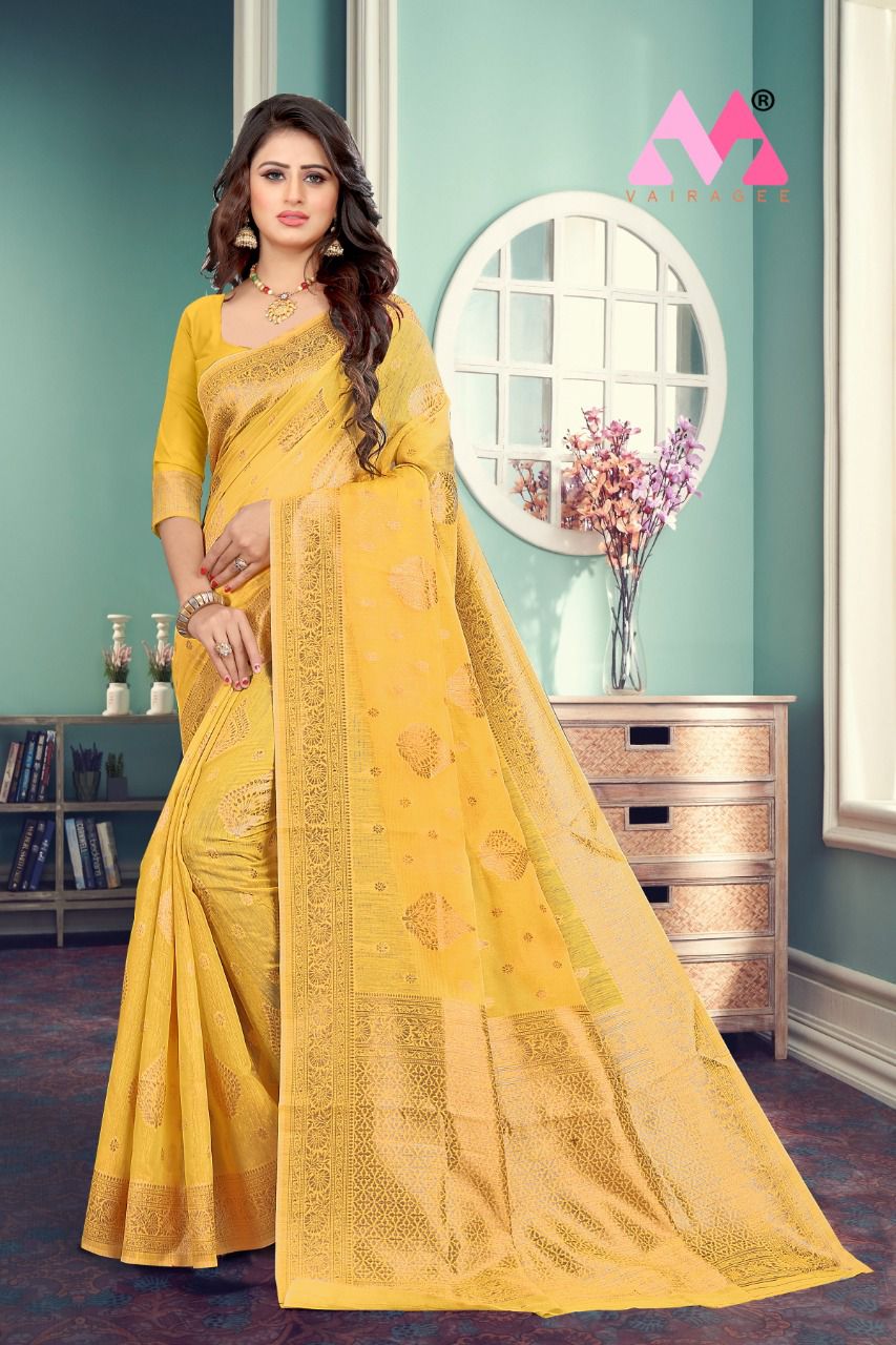 Vivera Princess Casual Wear Fancy Cotton  Saree Catalog