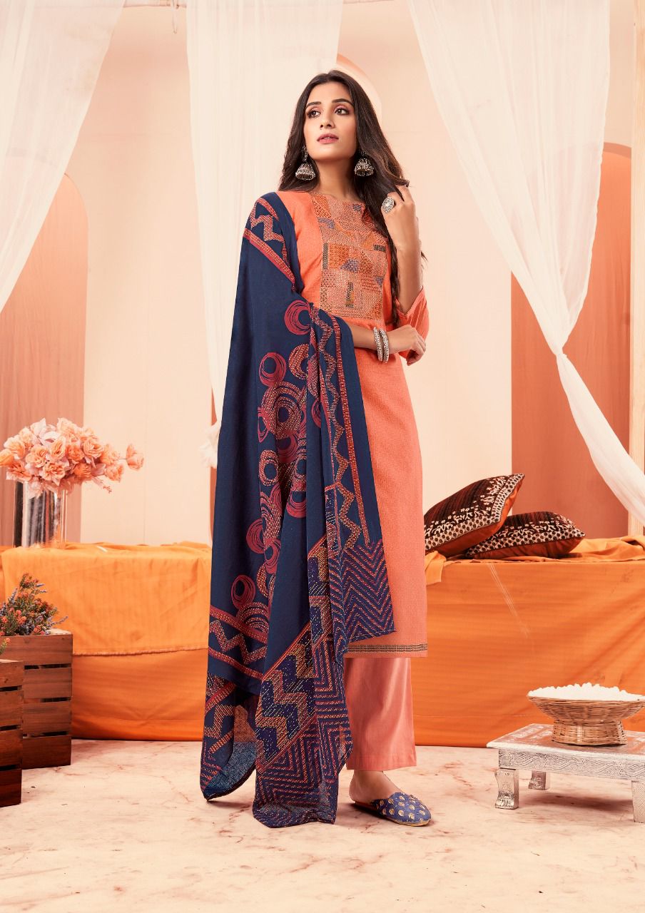 Yashika Kaantha Cambric Cotton Designer Dress Material Catalog