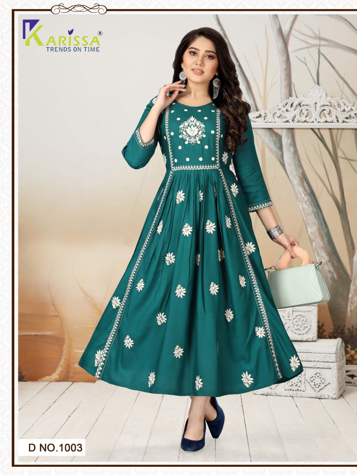 Karissa Rutwa Fancy Wear Long Anarkali Kurti Catalog