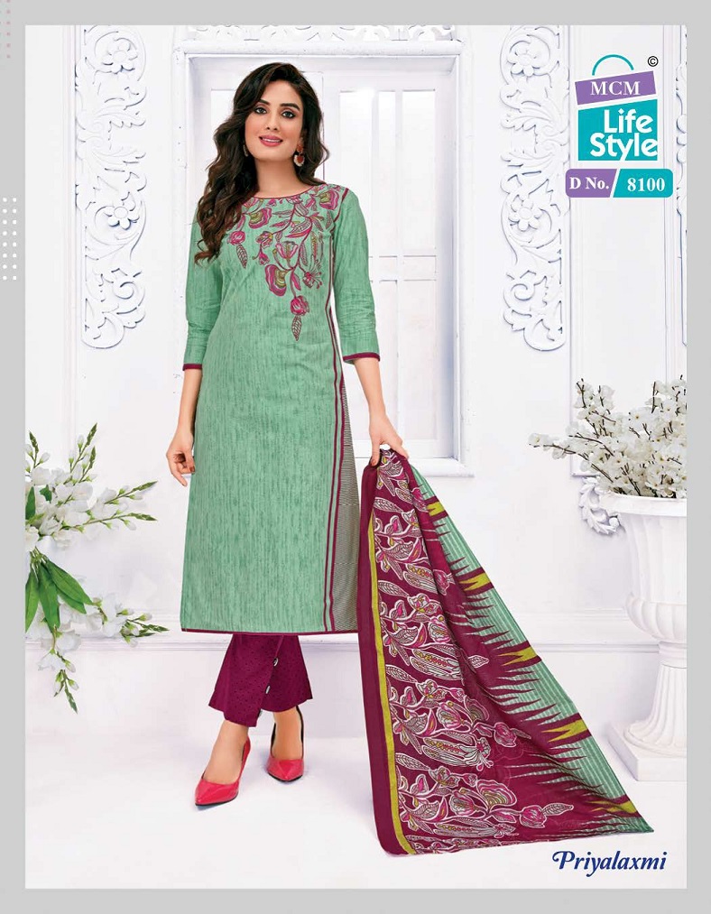 Mcm Lifestyle Priyalaxmi Vol 22 Regular Wear Cotton Dress Material Catalog