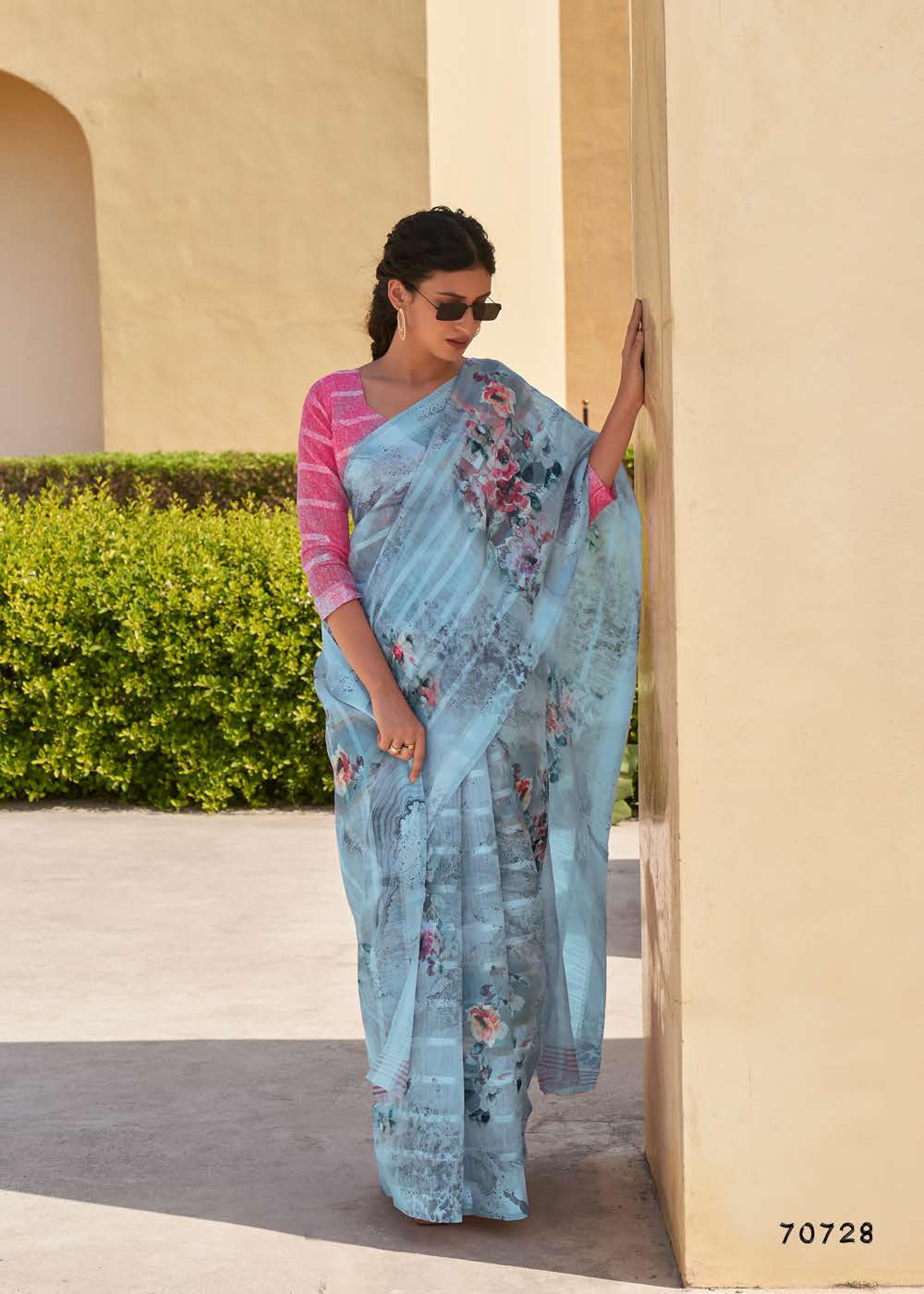 Shangrila Santorini Vol  3 Designer Linen Digital Printed Saree Catalog