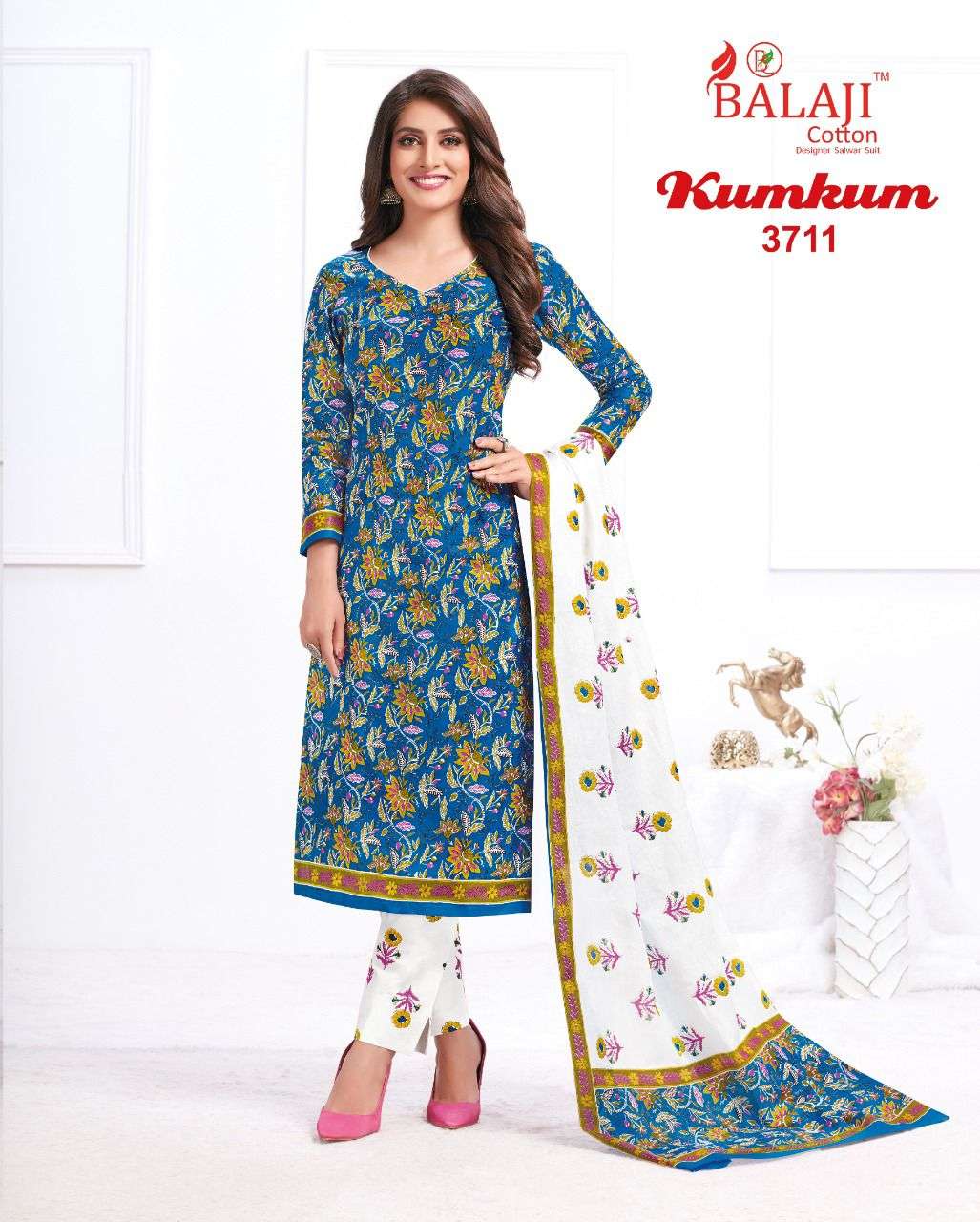 Balaji Kumkum  vol 26 Regular Cotton Dress Material Catalog 