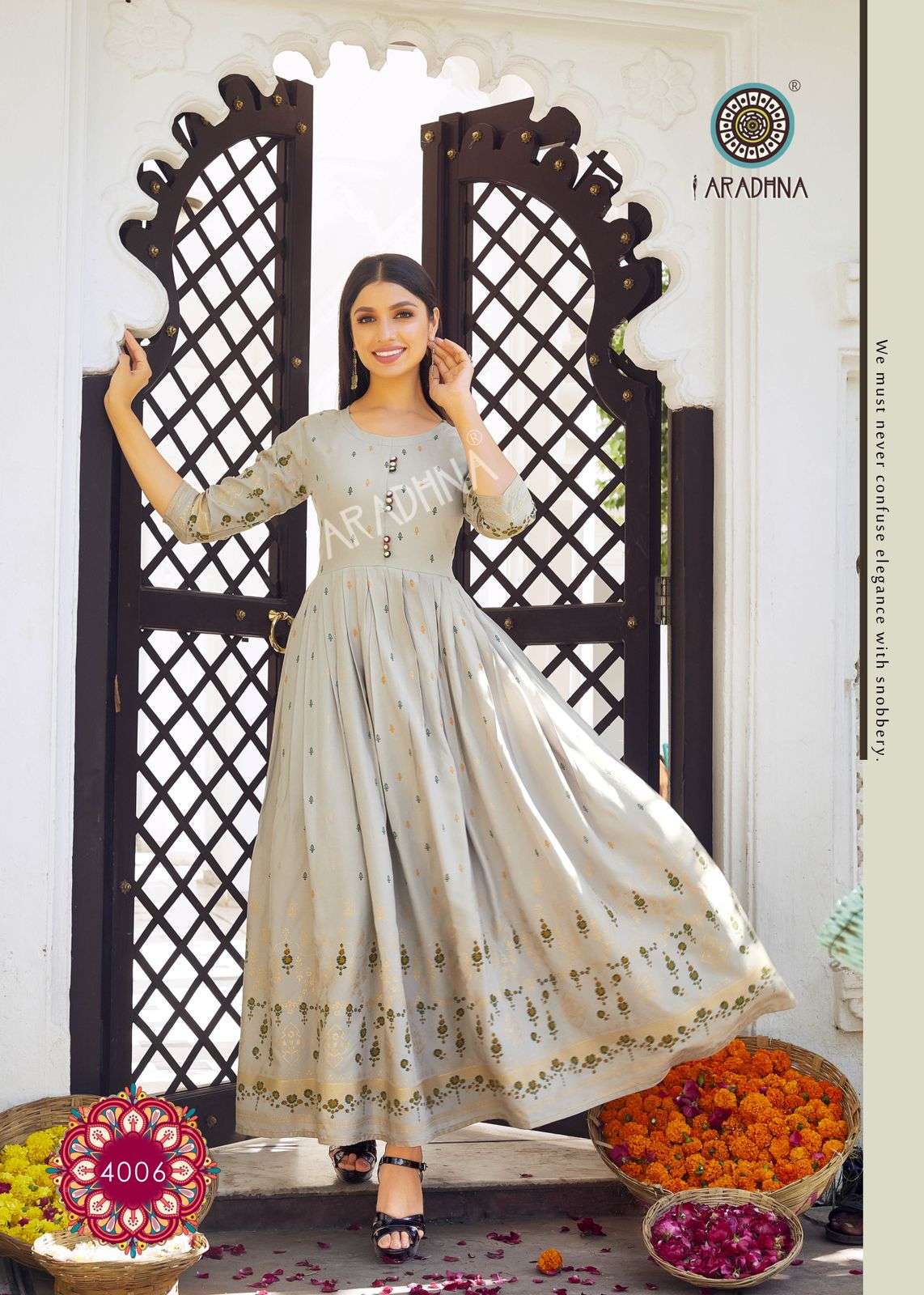 Aradhna Riwaaz Vol 4 Catalog Designer Rayon Kurti Catalog
