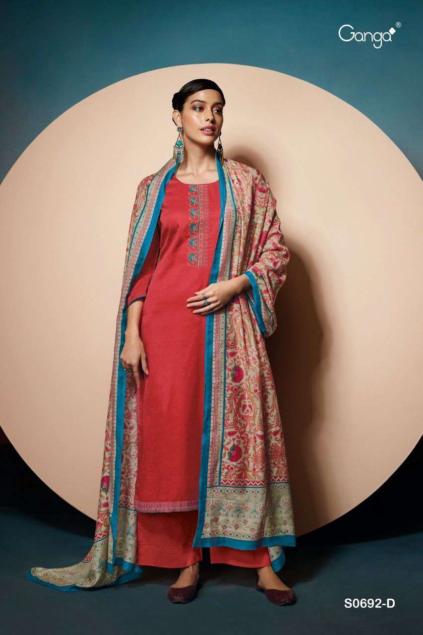 Ganga Mahonia Catalog Heavy Exclusive Dress Materials