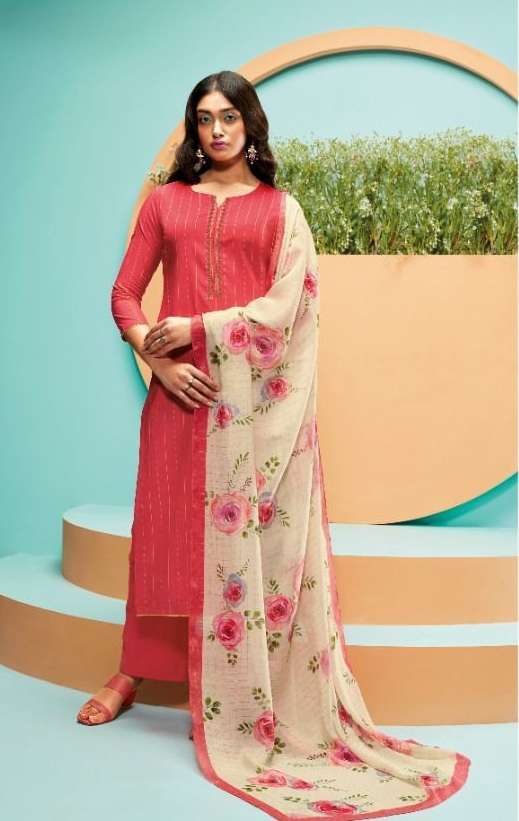 Ganga Vie Catalog Festive Wear Cotton Printed Unstitched Dress Materials 