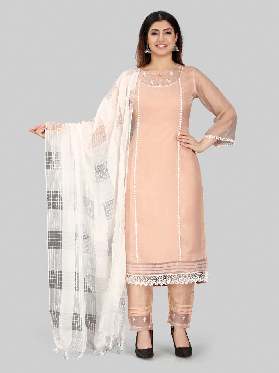 Heeposh HPSKSD-90 Ethnic Wear Silk Top Bottom with Dupatta
