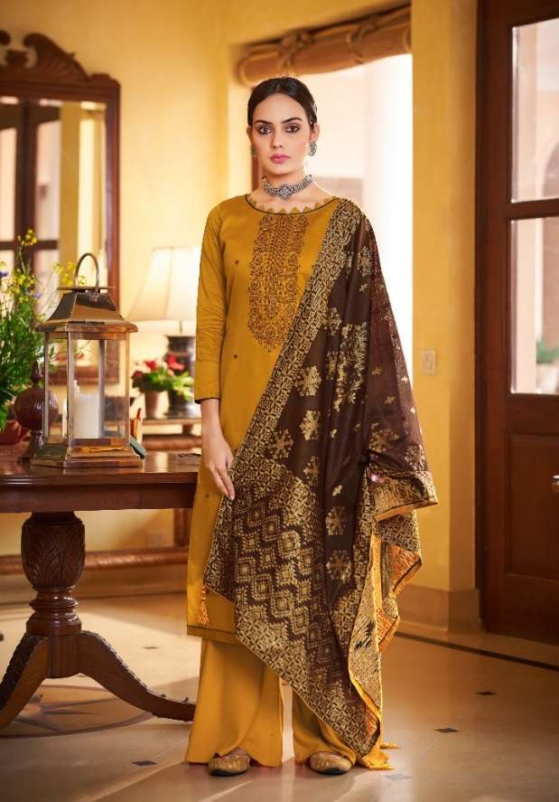 Jaimala Nazakat Catalog Pure Jam Cotton Festive Wear Unstitched Dress Materials 