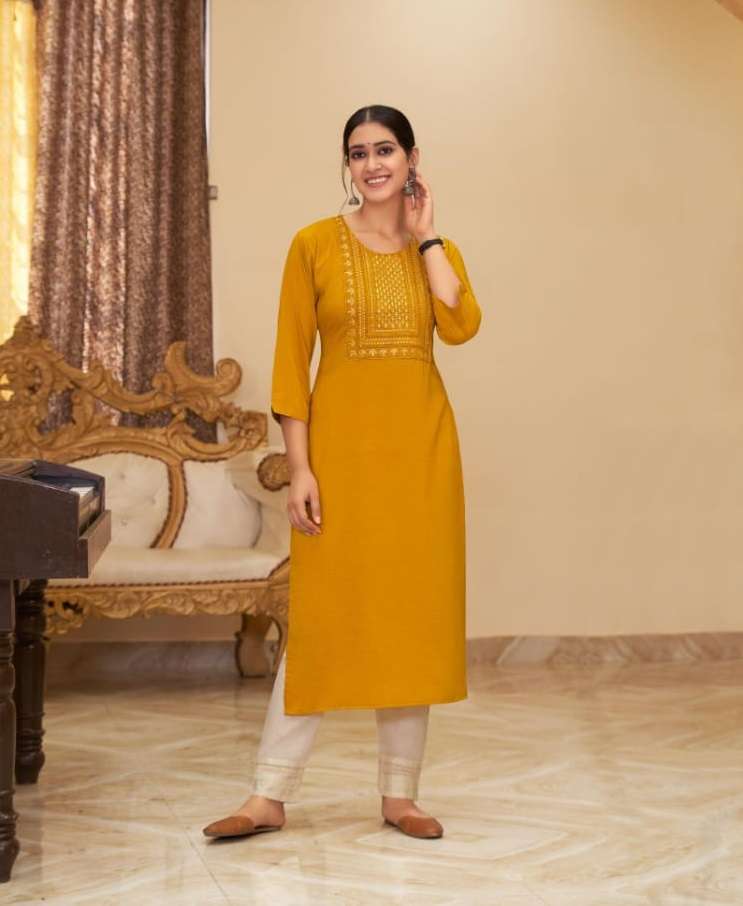 Kalaroop Avanti Fancy Wear Embroidery Kurtis Catalog.