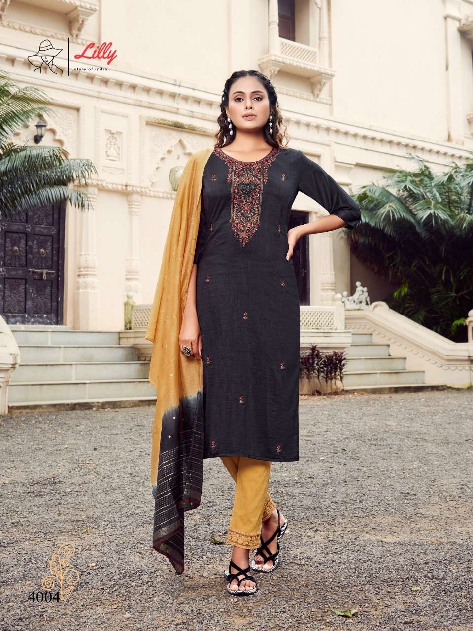 Lilly Punam Catalog Party Wear Readymade Top Bottom Dupatta
