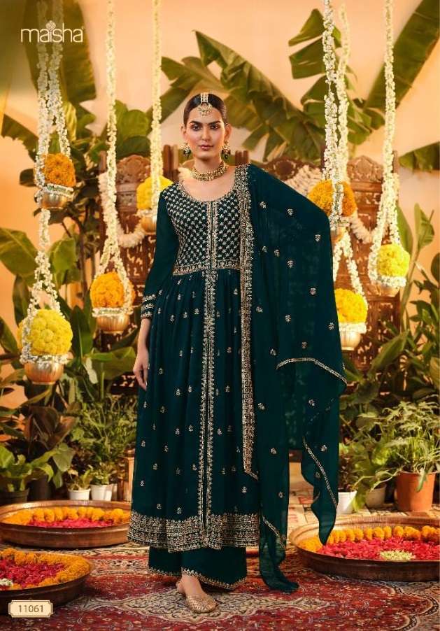 Maisha Zeynep Catalog Heavy Georgette Embroidery Work Expensive Salwar Suits 