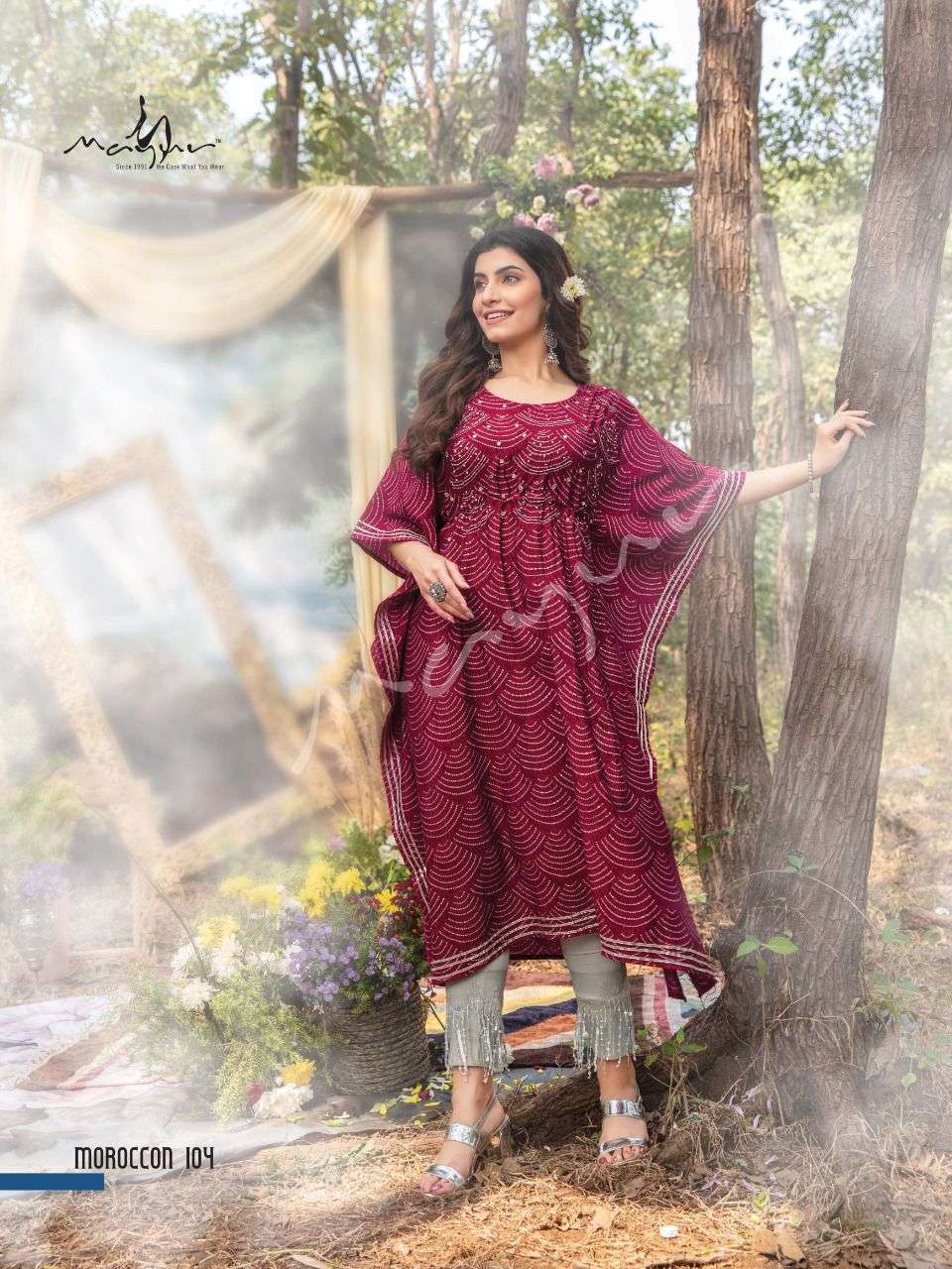Mayur Morrocon  catalog Premium Modal Muslin Kaftan Style Kurti