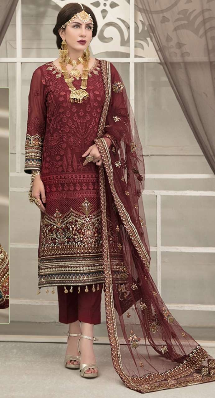 Ramsha R 424 Nx  catalog Georgette Embroidery Pakistani Salwar suits