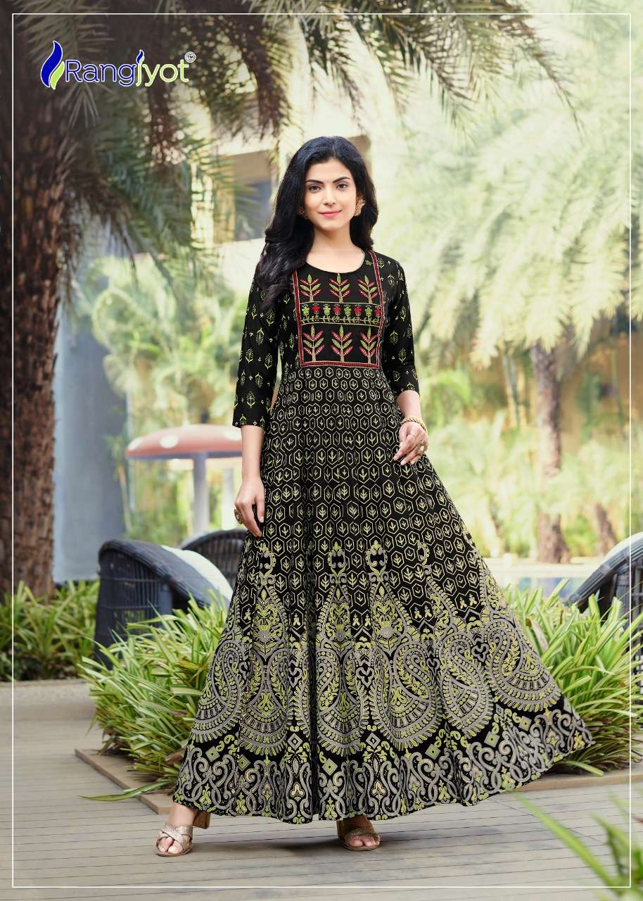 Rangjyot Rangrej vol  1 catalog  Festive Wear Anarkali Kurti 