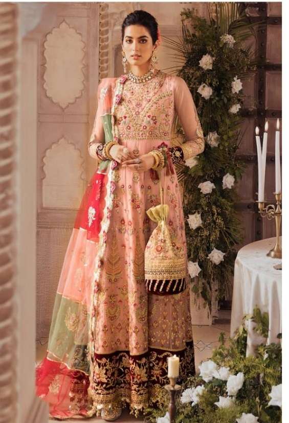Rawayat Elan Vol 5 Catalog Faux Georgette Heavy Embroidery Pakistani Salwar Suits