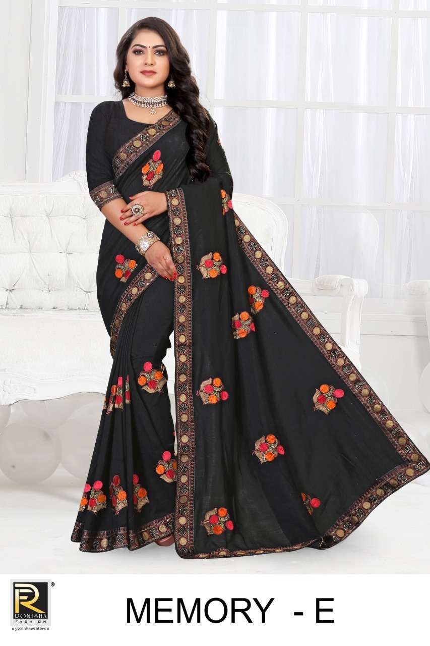 Ronisha Memory Catalog Ethnic Wear Vichitra Silk Sarees 