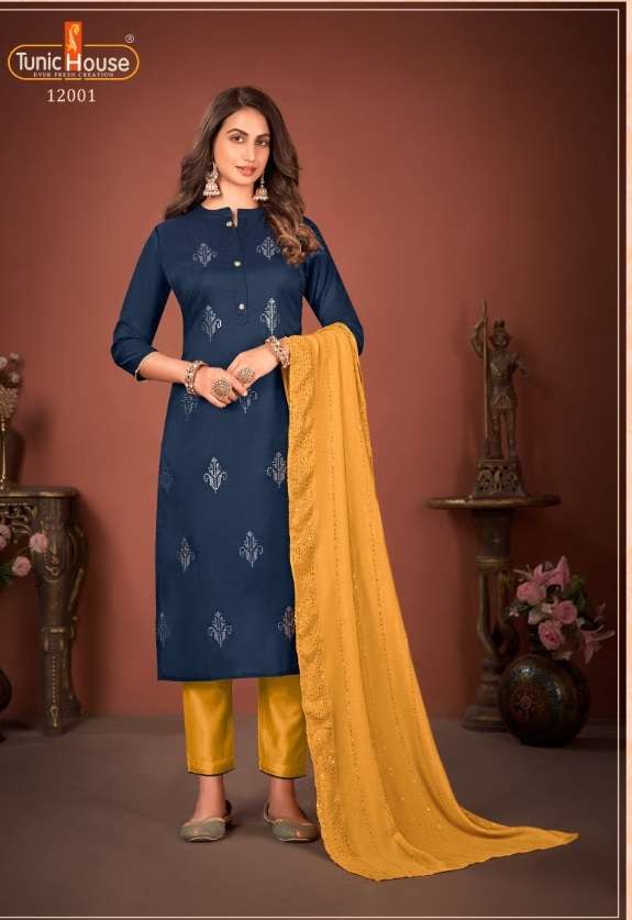 Tunic House Meraki catalog Ready Made Top Bottom with Duptta 