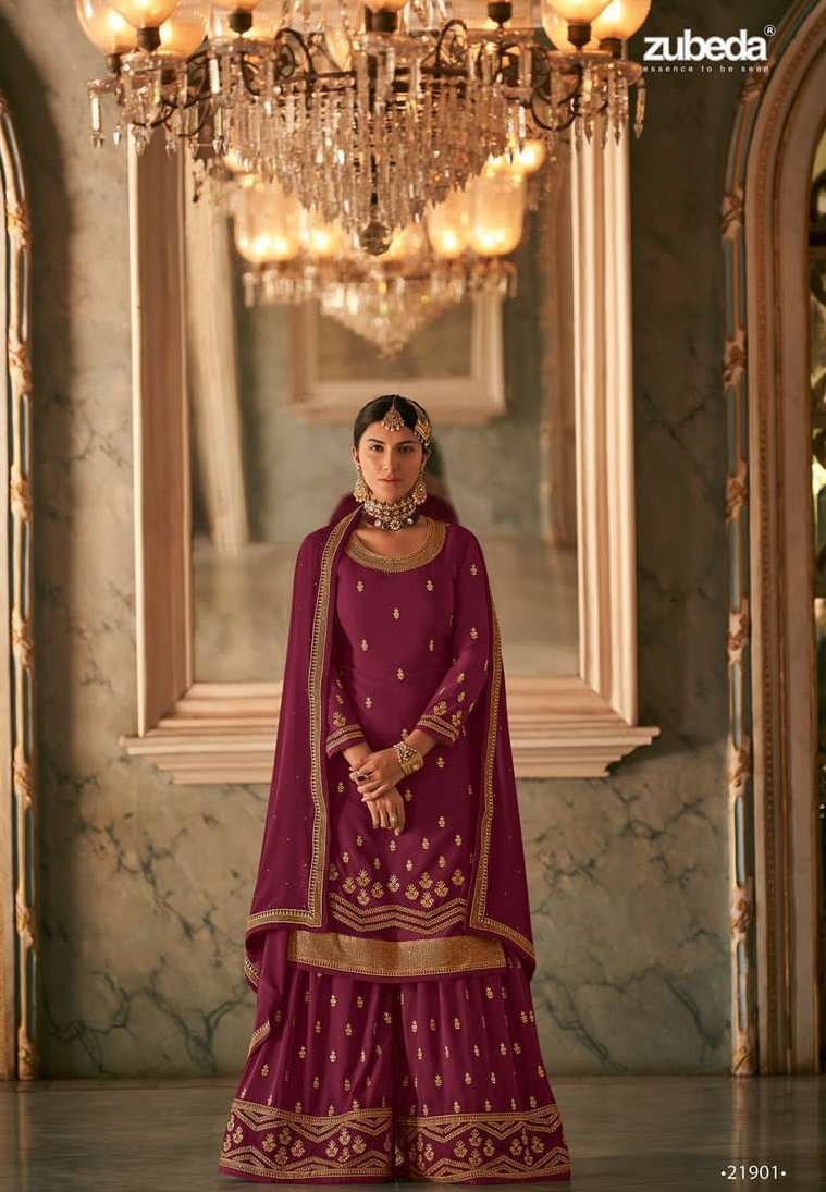 Zubeda Saiyara Catalog Heavy Georgette Festive Wear Designer Salwar Suits 