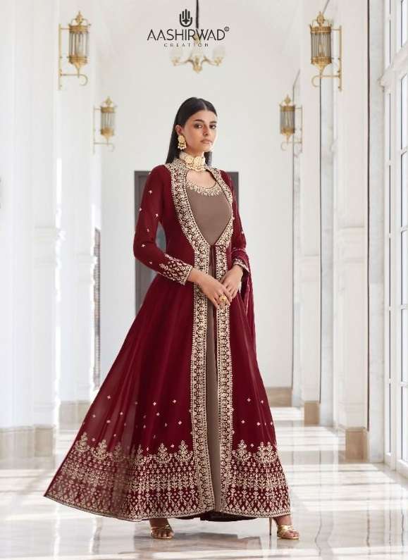 Aashirwad Panch Ratna 8480 Series Embroidery Salwar Kameez
