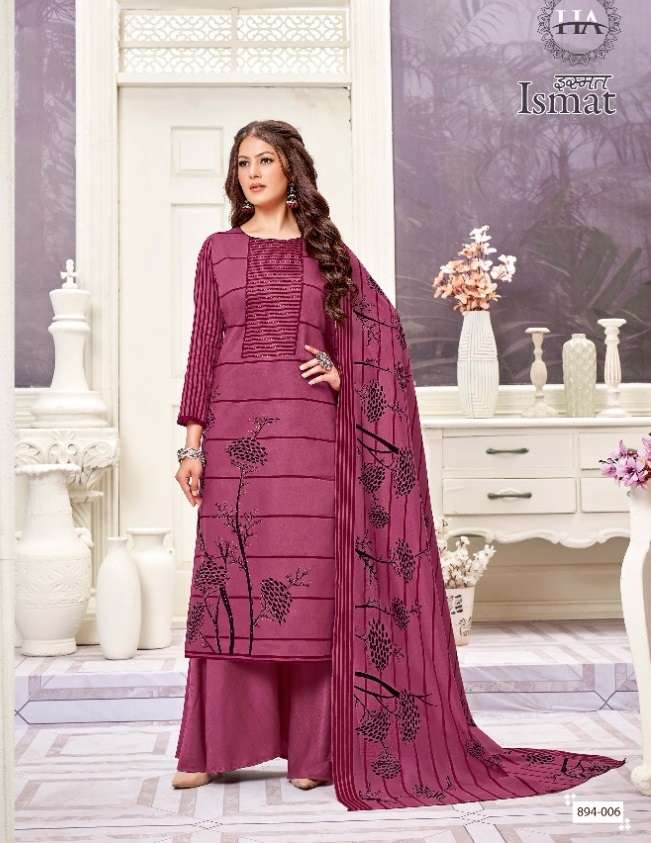 Harshit Ismat Catalog Pure Jam Designer Wear Women Dress Materials
