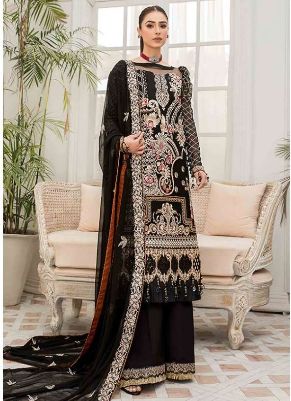 Noor Jazzmin  catalog Designer Georgette Pakistani Salwar suits 