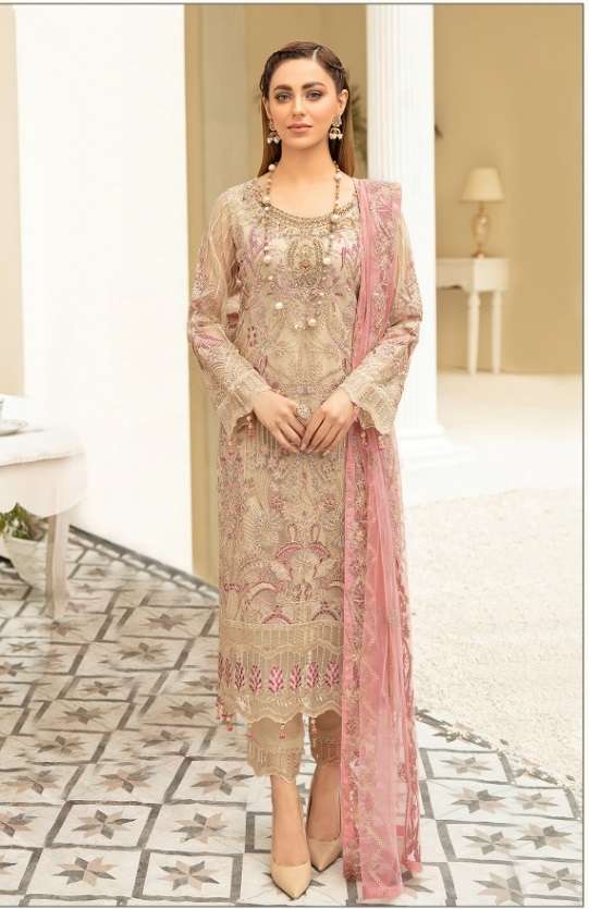 Noor Rangoon  vol 3  catalog Georgette Heavy Embroidery  Pakistani Salwar suits  