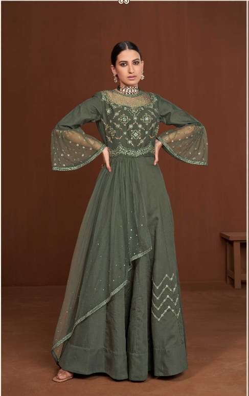 Vamika Amorina Vol 7 Catalog Fancy Wear Readymade Long Gowns 