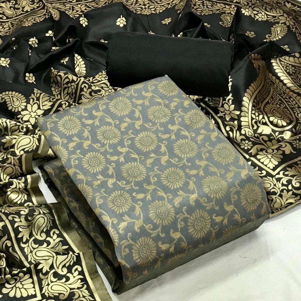 Banarasi Silk 60 Catalog Party Wear Banarasi Silk Unstitched Dress Materials 